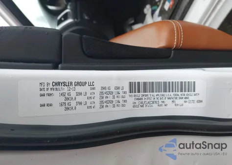 2014 Jeep Grand Cherokee Srt8 из США, поврежденный, VIN 1C4RJFDJ4EC387815